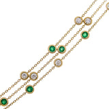 Juliet 18K Yellow Gold Round-Cut Emerald Bracelet