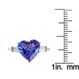 Laura 14K White Gold Heart Shape Tanzanian TanzaniteRing