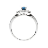 Astrid 10K White Gold Oval-Cut Ceylon Blue Sapphire Ring