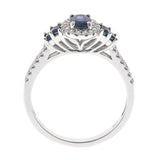 Adeline 10K White Gold Oval-Cut Ceylon Blue Sapphire Ring