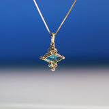 Hadley 14K Yellow Gold Marquise-Cut Brazilian London Blue Topaz Pendant
