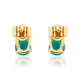 Bailey 10K Yellow Gold Pear-Cut Natural Zambian Emerald Earrings