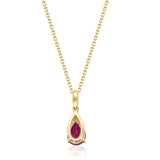 Nora 10K Yellow Gold Pear-Cut Mozambique Ruby Pendant