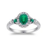 Radiant Splendor: Briella 14K White Gold Oval-Cut Zambian Emerald Ring