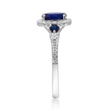 Fiona 14K White Gold Oval-Cut Ceylon Blue Sapphire Ring