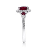 Lana 14K White Gold Oval-Cut  Mozambique Ruby Ring