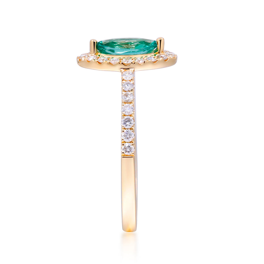 Camila 14K Yellow Gold Marquise-Cut Emerald Ring