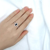 Jaylani 14K White Gold Marquise-Cut Ceylon Blue Sapphire Ring
