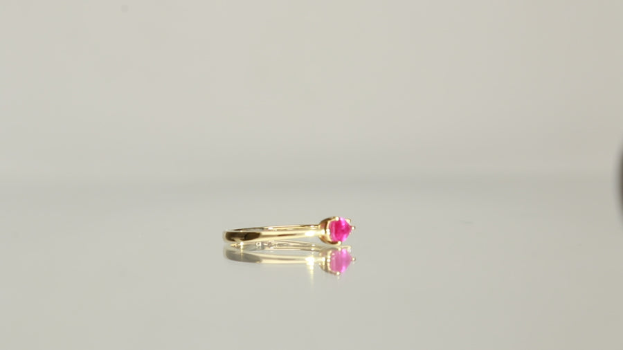 Calliope 14K Yellow Gold Pear-Cut Mozambique Ruby Ring