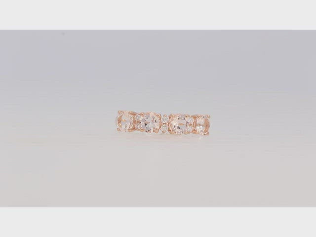 Millie 14K Rose Gold Round-Cut Madagascar Morganite Ring