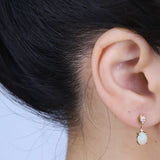 Grace 14K Yellow Gold Oval-Cut African Opal Earrings