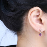 Haley 14K Rose Gold Oval-Cut Brazilian Amethyst Earring