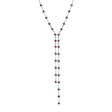 Aaliyah 14K White Gold Round-Cut Hot Pink Mozambique Ruby Necklaces