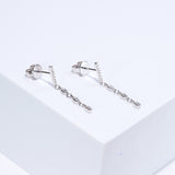 Hazel Round-Cut White Diamond Earrings in 14K White Gold