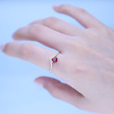 Alisson 10K Yellow Gold Oval-Cut Mozambique Ruby Ring