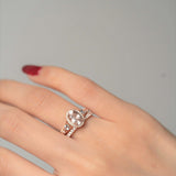 Heaven 14K Rose Gold Oval-Cut Madagascar Morganite Ring