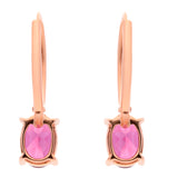 Megan 10K Rose Gold Oval-Cut Madagascar Rhodolite Earring