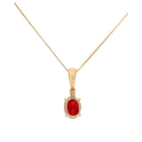 Hallie 14K Yellow Gold Oval-Cut Mexican Fire Opal Pendant