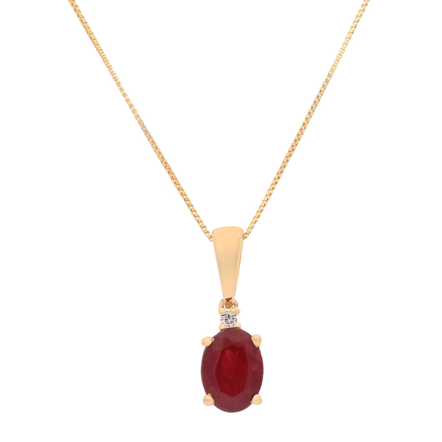 Hallie 14K Yellow Gold Oval-Cut Mexican Fire Opal Pendant